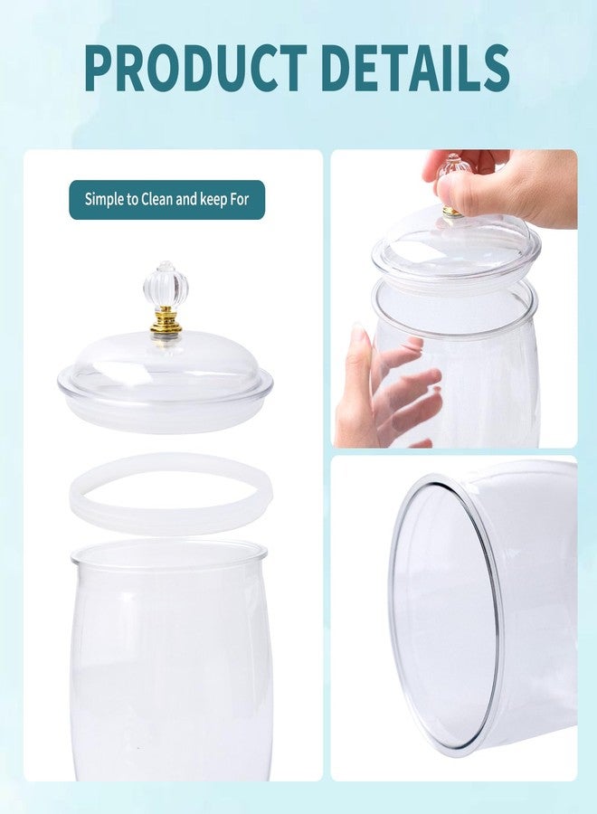 SENONAPO 4 Pcs 64 oz 90 oz Candy and Cookie Jar with Lids 4 Spoons Plastic Jars Decorative Apothecary Jars Candy Buffet Containers Clear Can Airtight Food Storage Canister for Home Decoration Supplies - Image 5